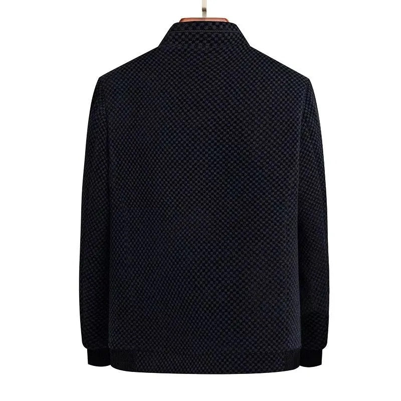 Warm winter synthetic jacket with fleece lining